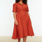 Plus Size Dress - Orange - A-line