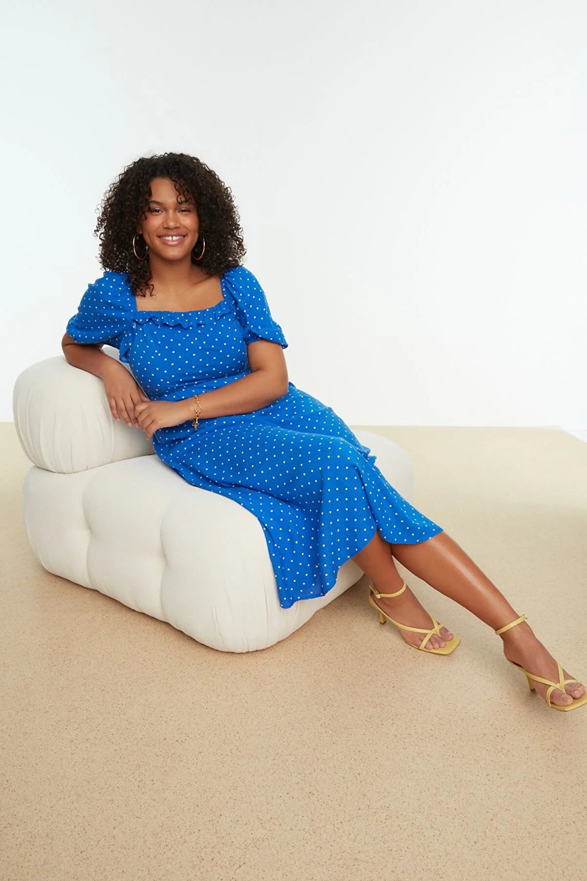 Plus Size Dress - Dark blue - A-line