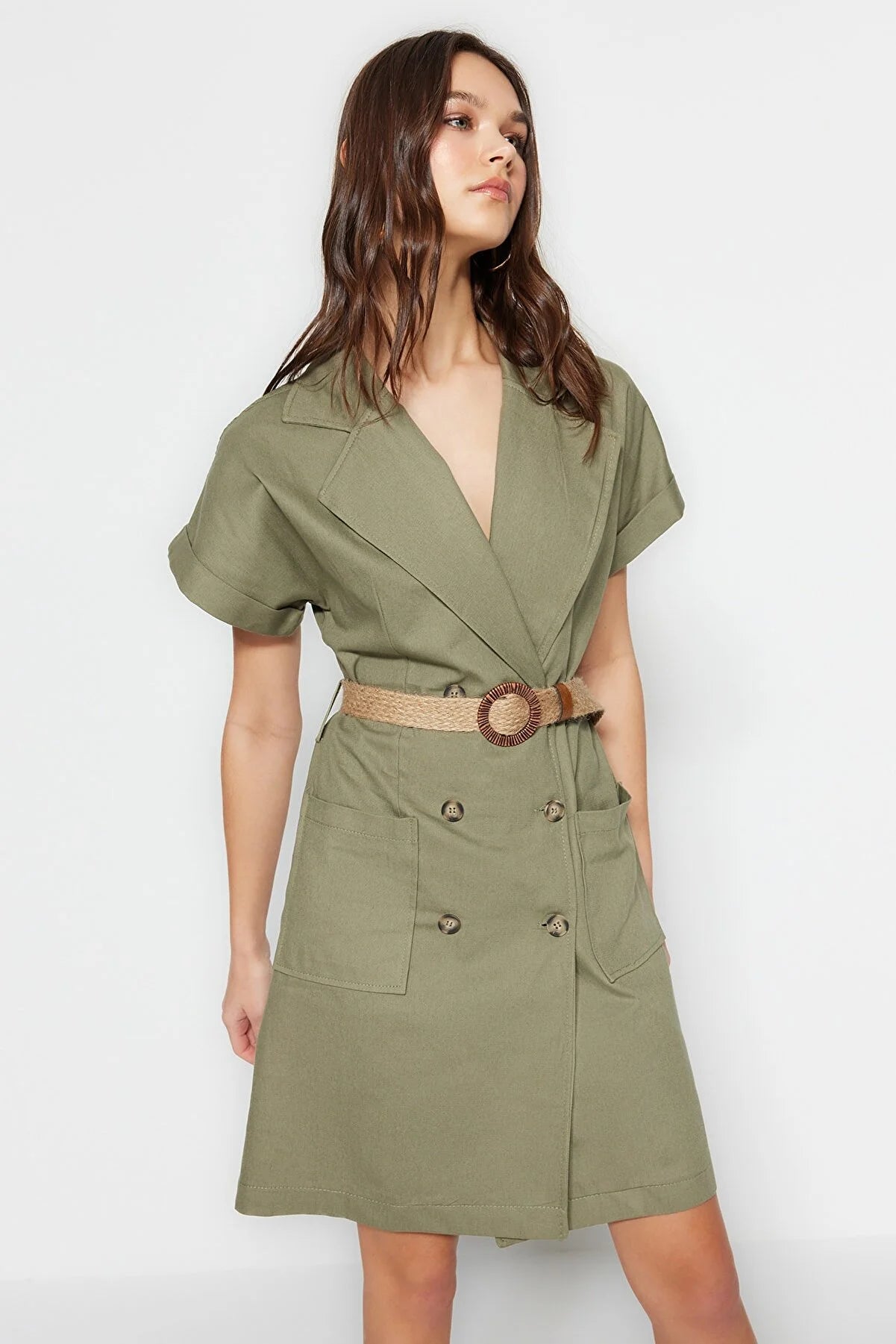 Dress - Khaki - Blazer dress