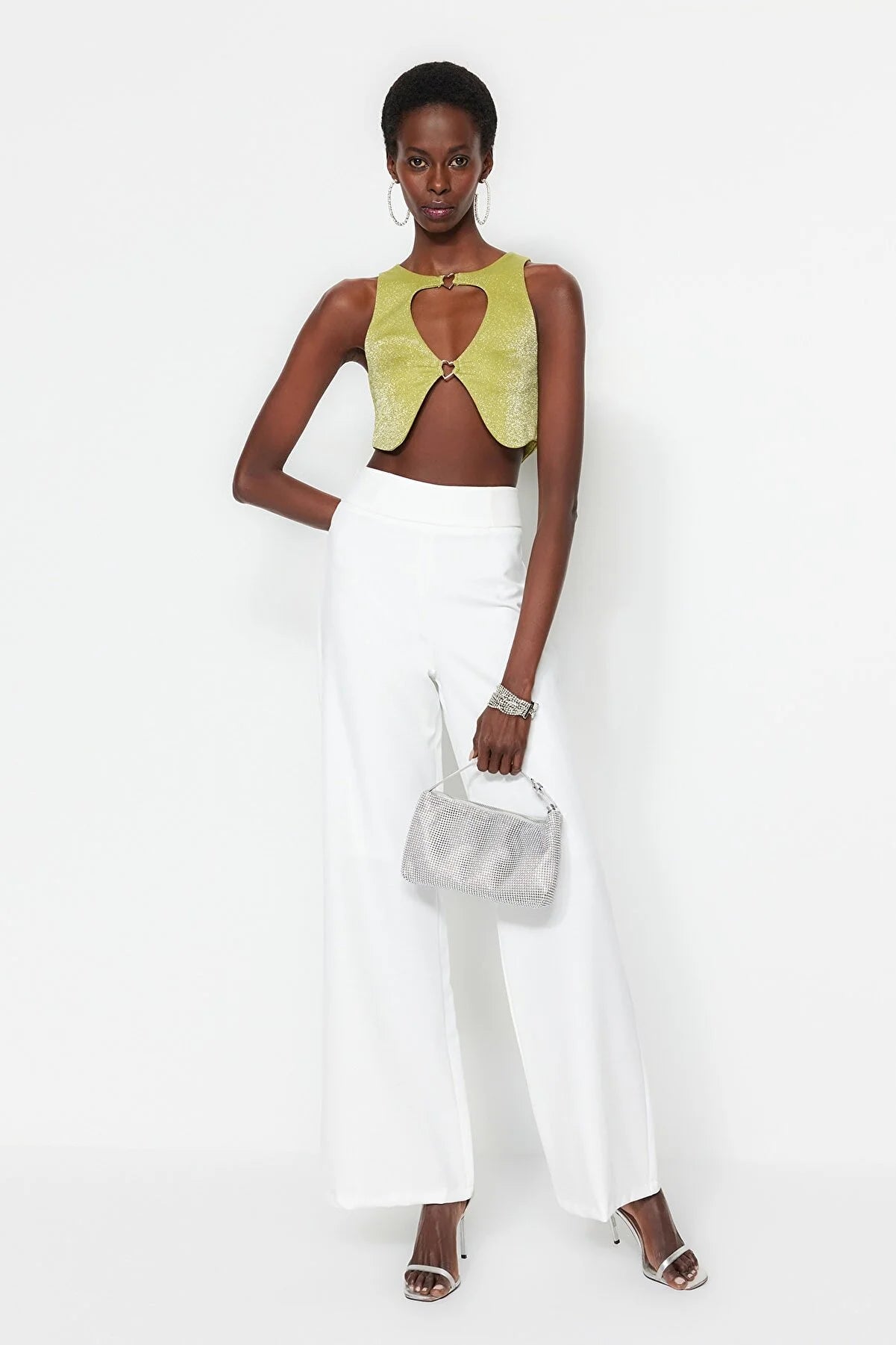 Crop Top - Green - Plain