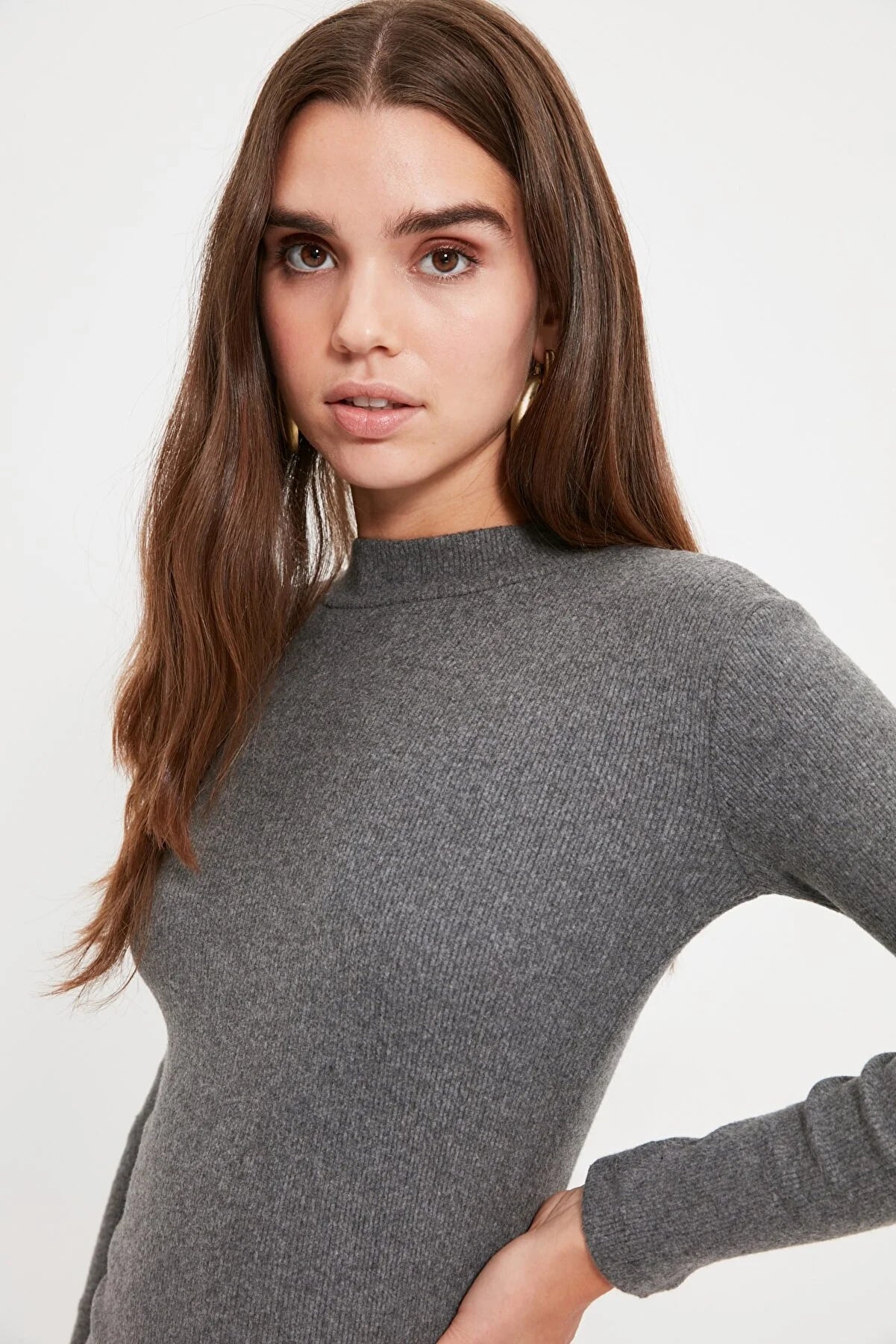 Dress - Gray - Bodycon