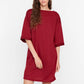 Dress - Burgundy - Shift