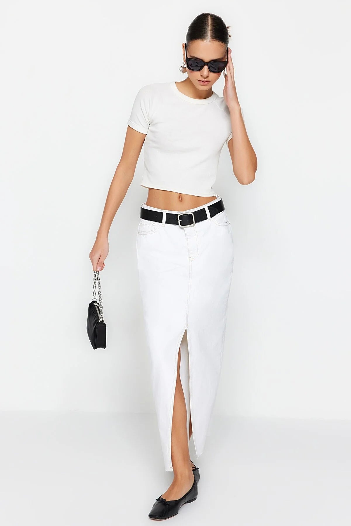 Skirt - White - Maxi