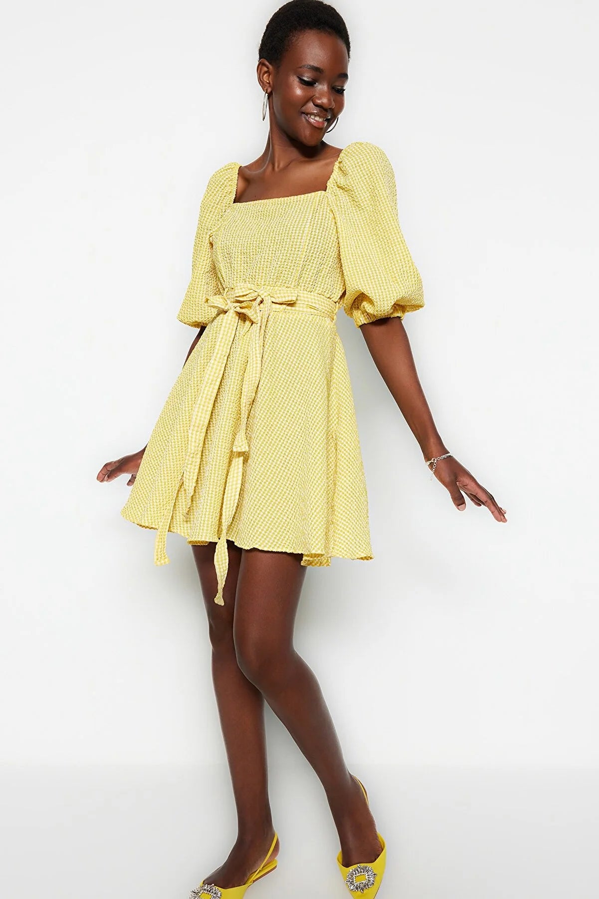 Dress - Yellow - Skater