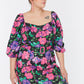 Plus Size Dress Multicolor Plain Basic Mini Woven
