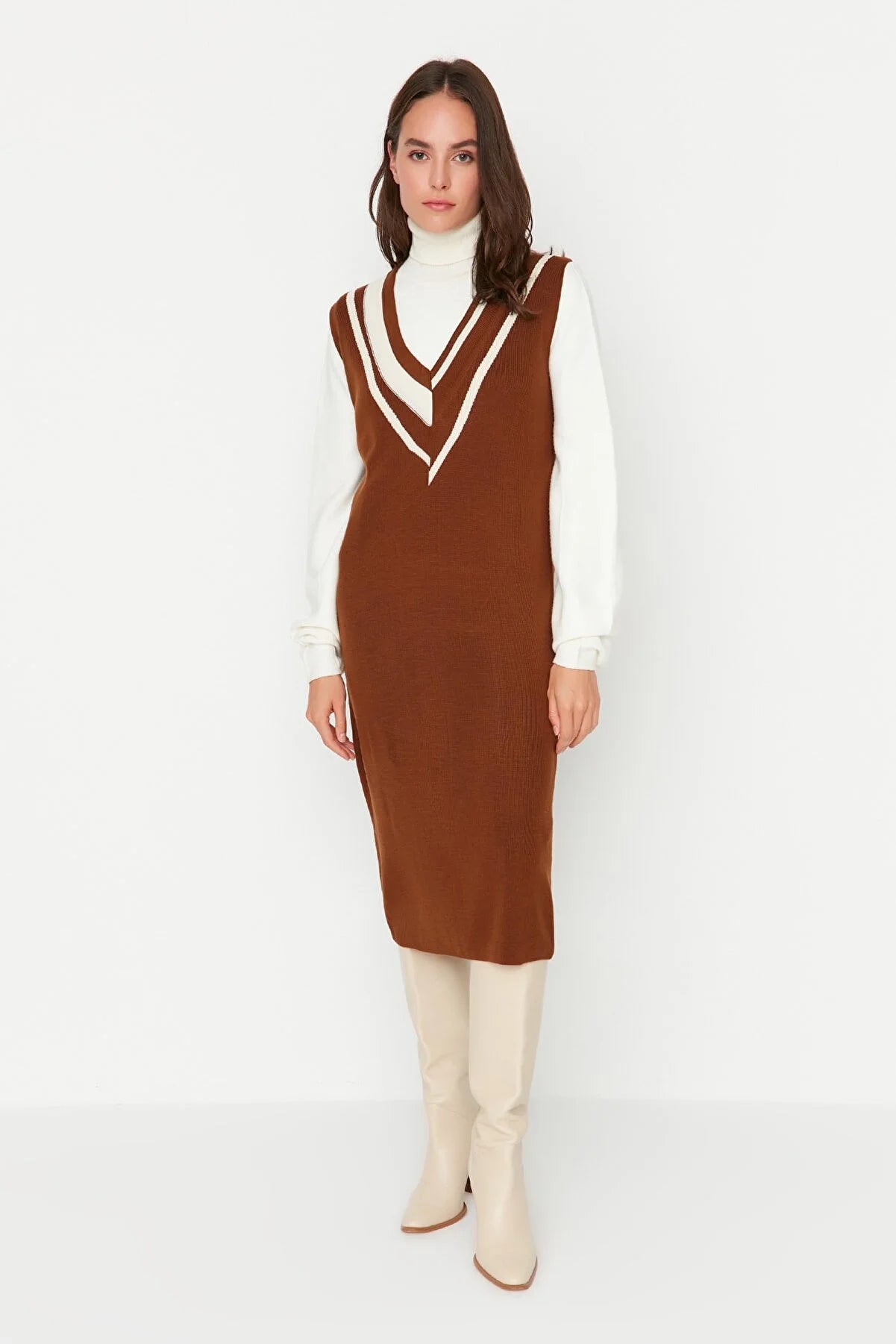 Dress - Brown - Shift