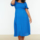 Plus Size Dress - Dark blue - A-line