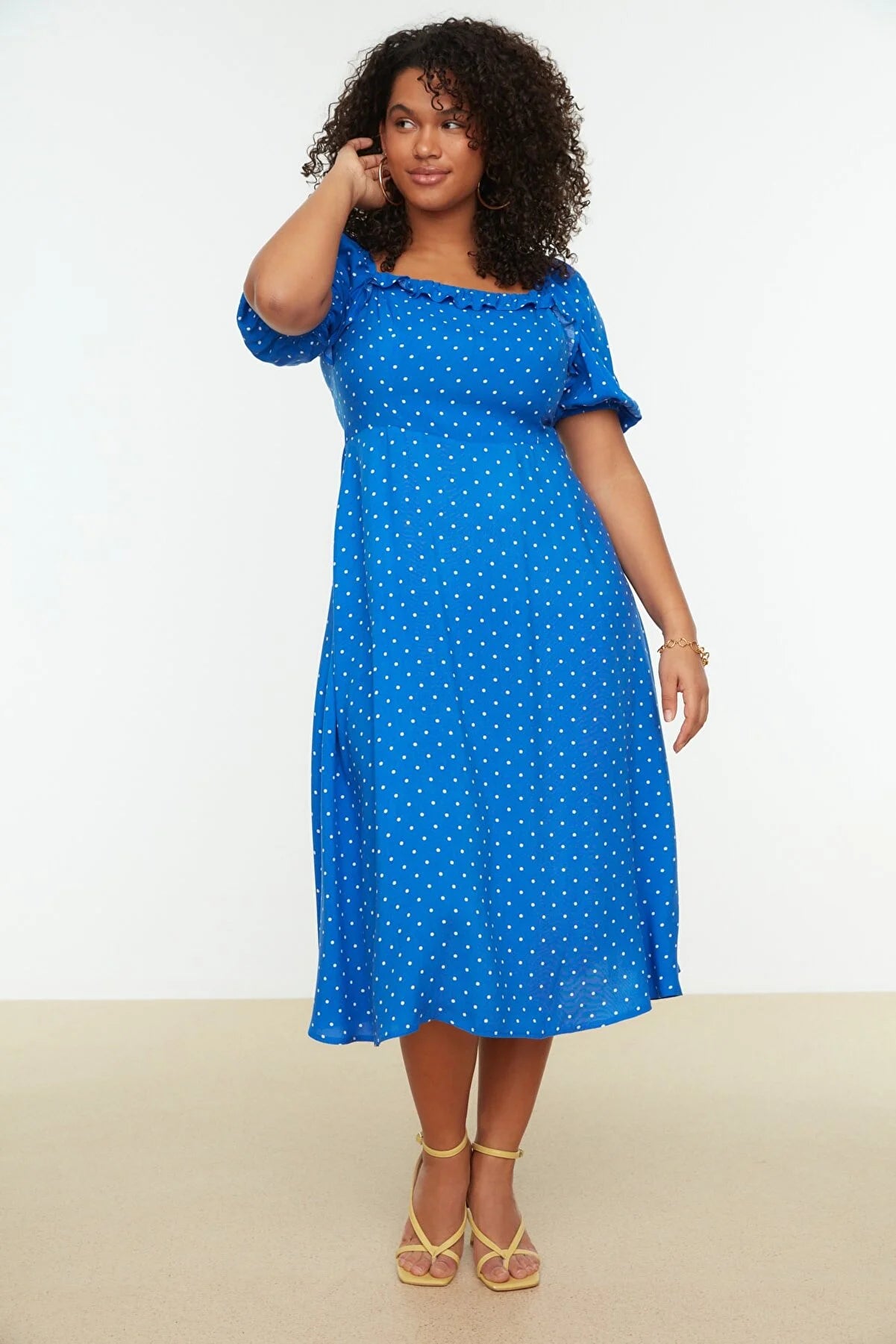Plus Size Dress - Dark blue - A-line