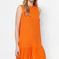 Dress - Orange - Ruffle hem