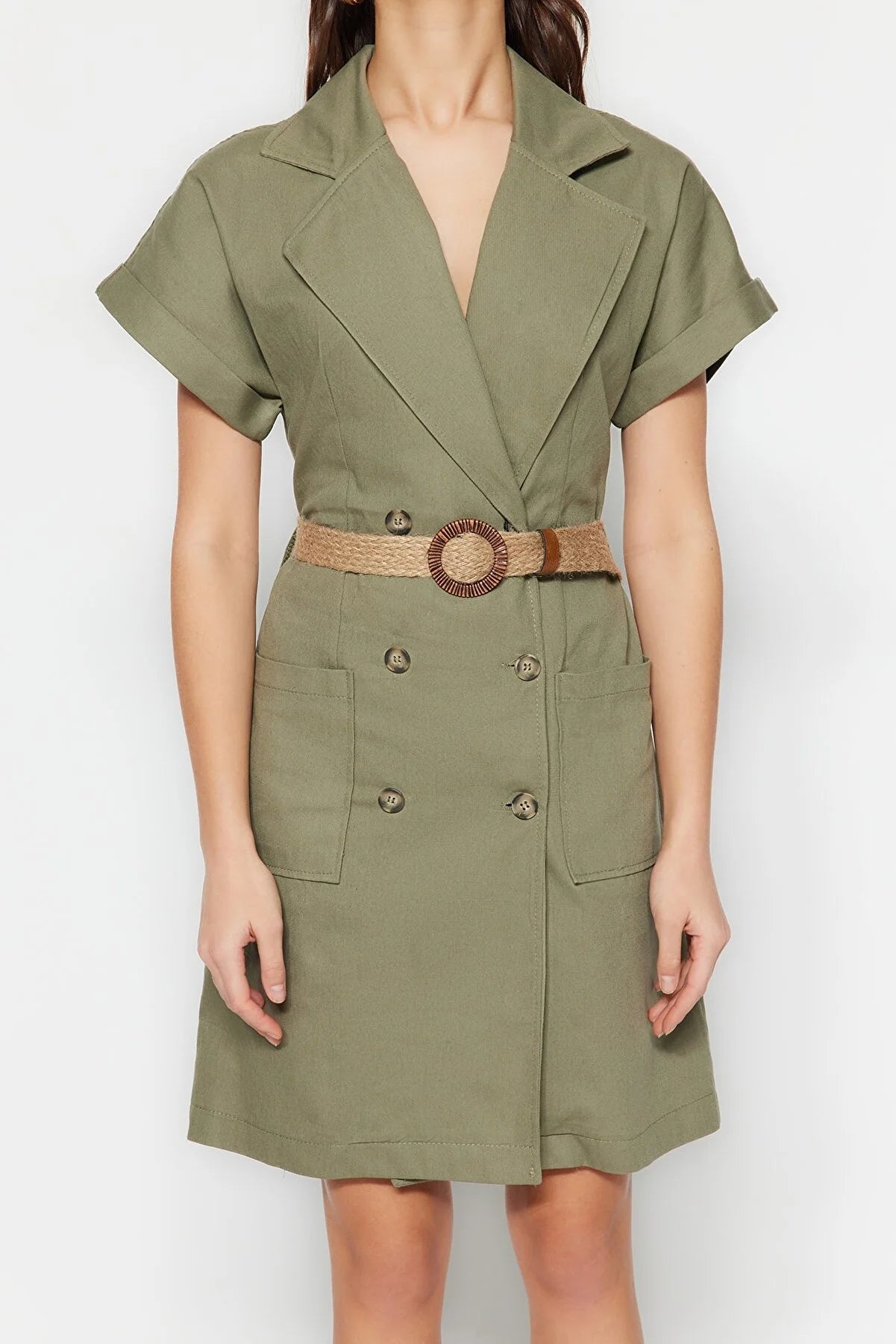 Dress - Khaki - Blazer dress