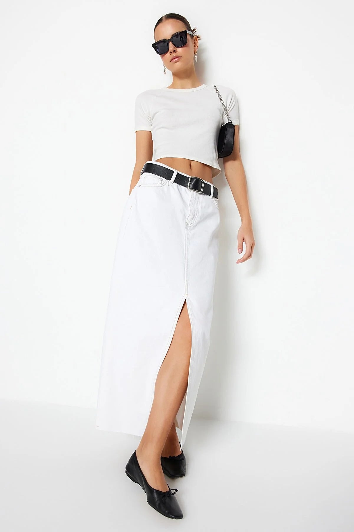 Skirt - White - Maxi