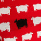 Red Self Patterned Crew Neck Knitwear Sweater