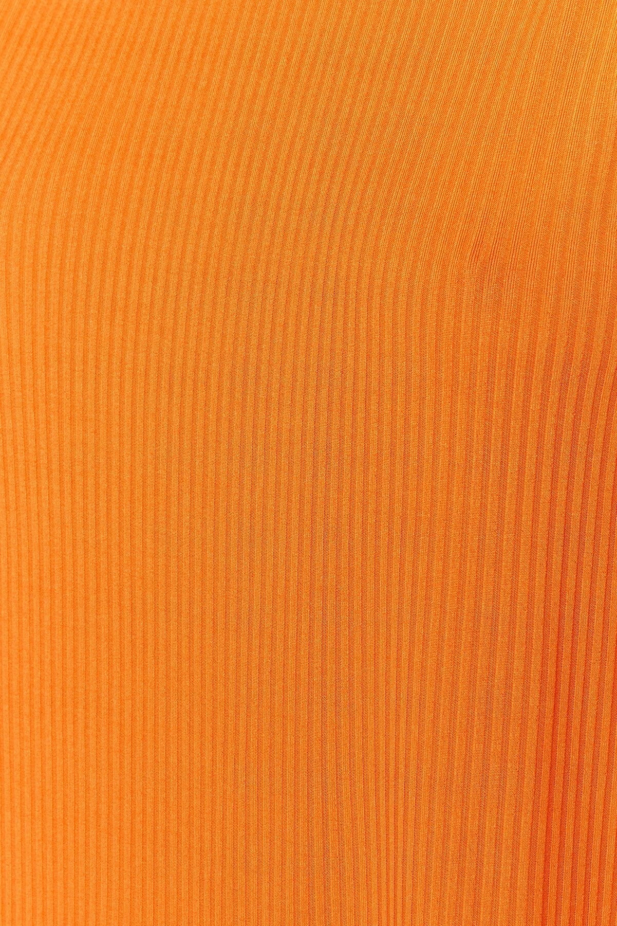 Dress - Orange - Ruffle hem