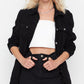 Black Long Basic Denim Jacket