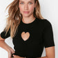 Sweater Heart - Black - Regular fit