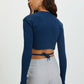 Blouse - Dark blue - Slim fit