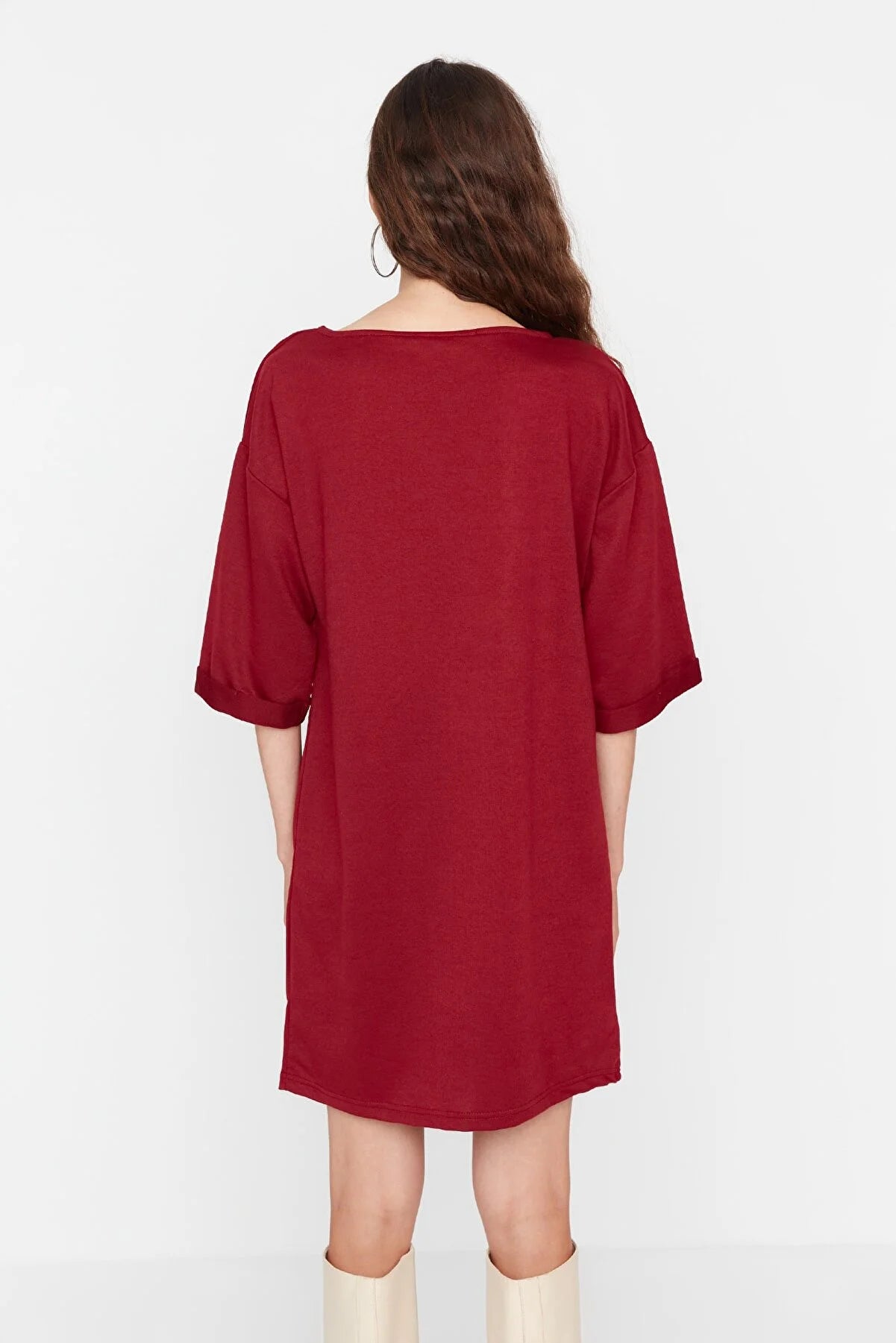 Dress - Burgundy - Shift
