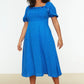 Plus Size Dress - Dark blue - A-line