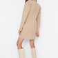 Camel Woven Jacket Dress