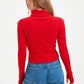 Blouse - Red - Slim fit