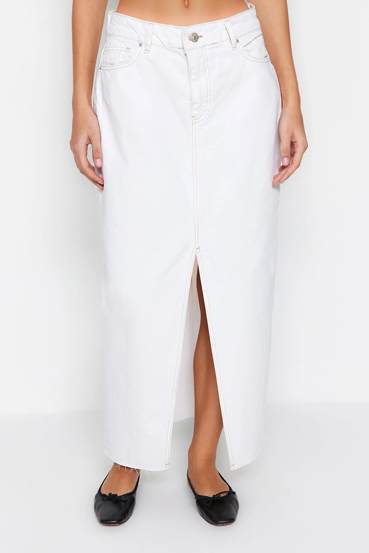 Skirt - White - Maxi