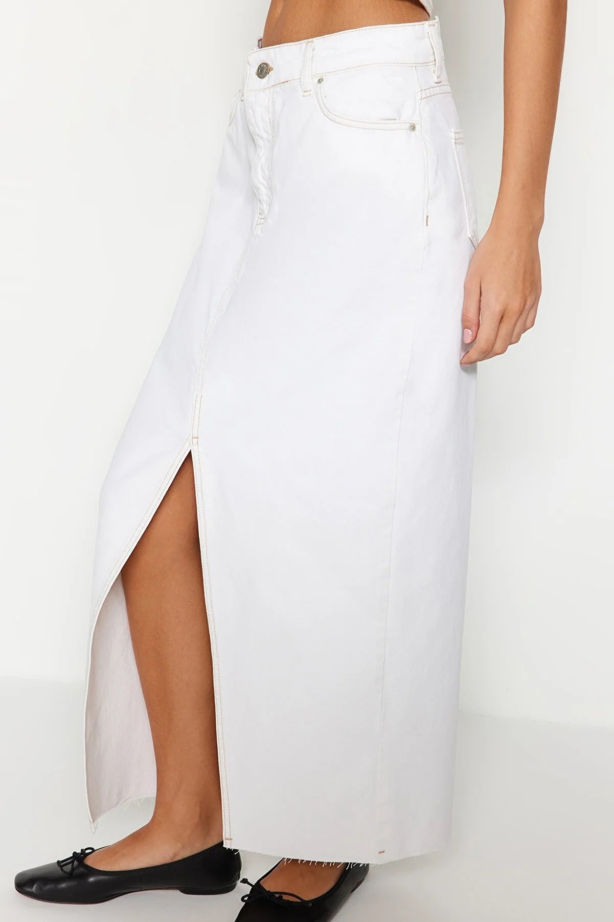 Skirt - White - Maxi
