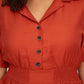 Plus Size Dress - Orange - A-line