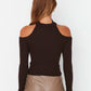 Blouse - Brown - Slim fit
