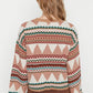 Camel Wide Pattern Crew Neck Knitwear Sweater