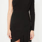 Black Draped Detailed Dress