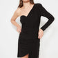 Black Draped Detailed Dress