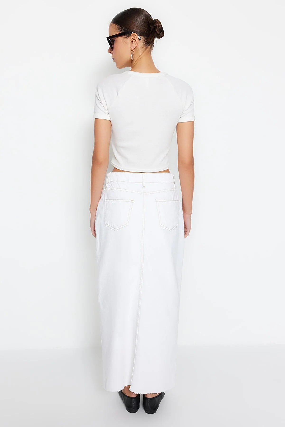 Skirt - White - Maxi
