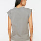 Gray Sleeveless Basic Knitted T-Shirt