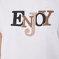 White Printed Basic Knitted T-Shirt