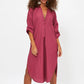 Plum Slit Detailed Beach Dress