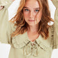 Green Collar Detailed Blouse