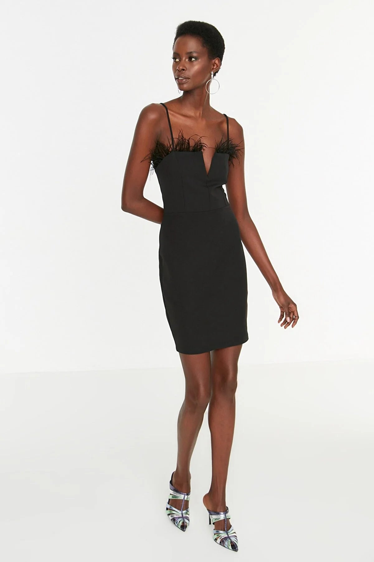 Black Otrish Detailed Dress