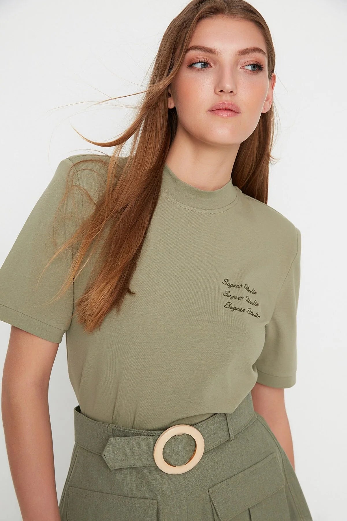 Sagaza Studio Khaki Wadding T-Shirt