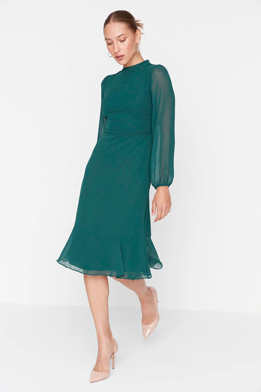 Green Ruffle Dress