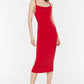 Red Collar Knitted Dress