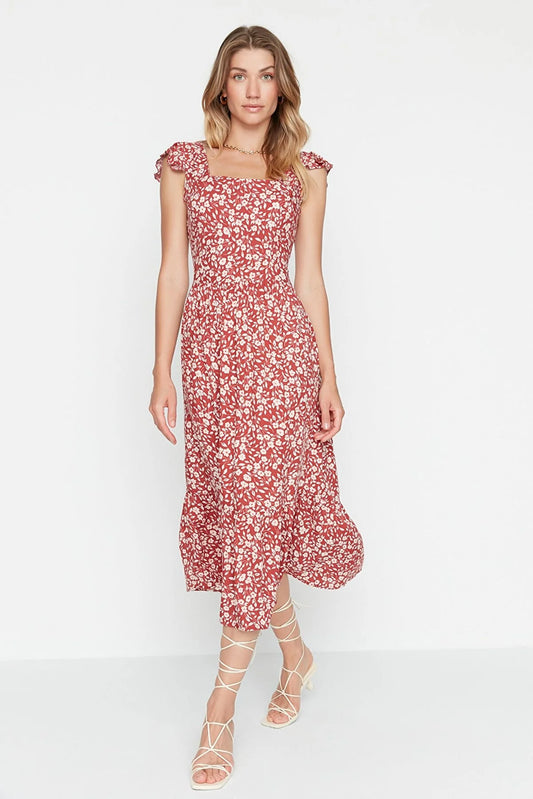 Tile Square Collar Dress