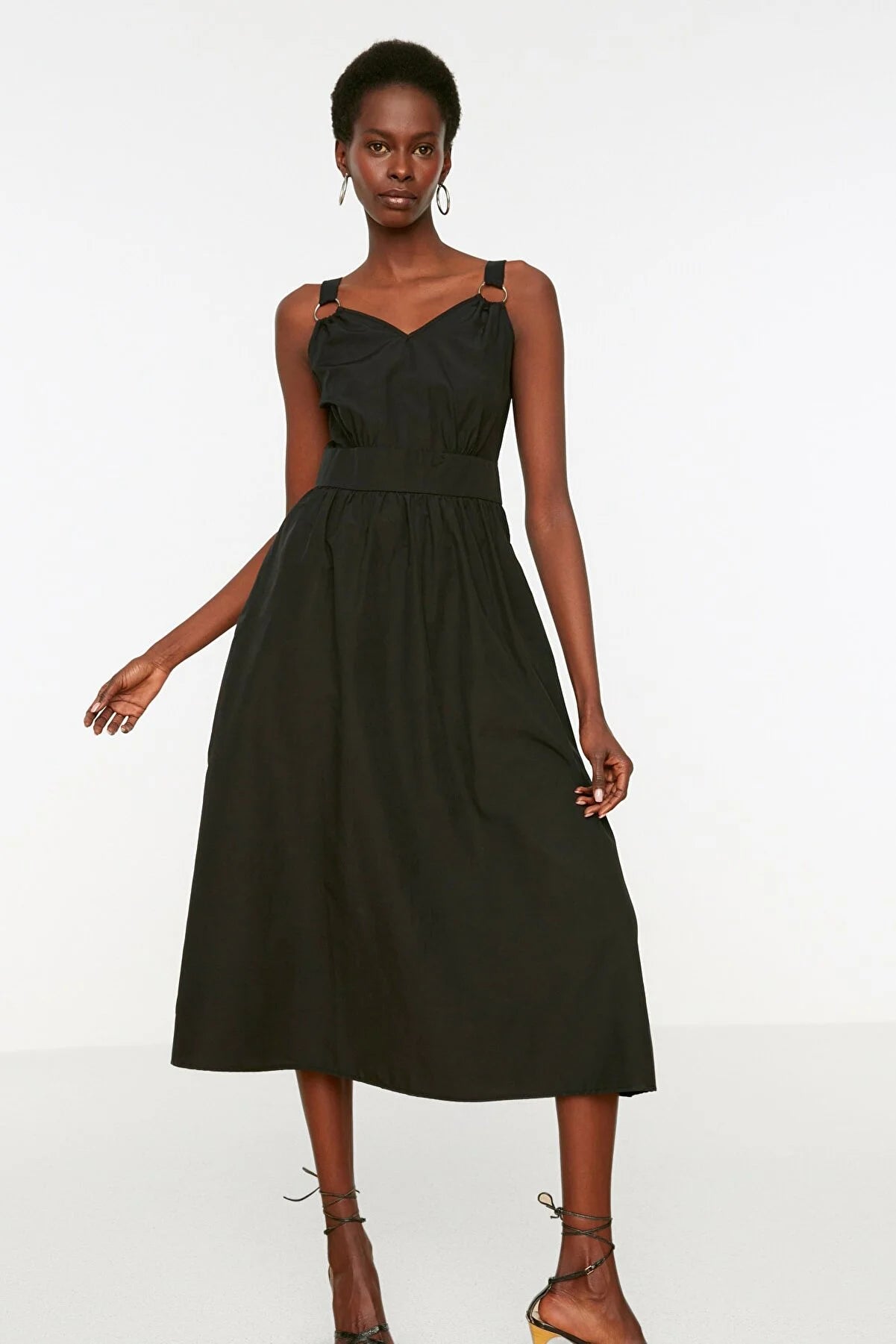 Black Strap Detailed Dress