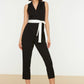 Black Belted Jumpsuit