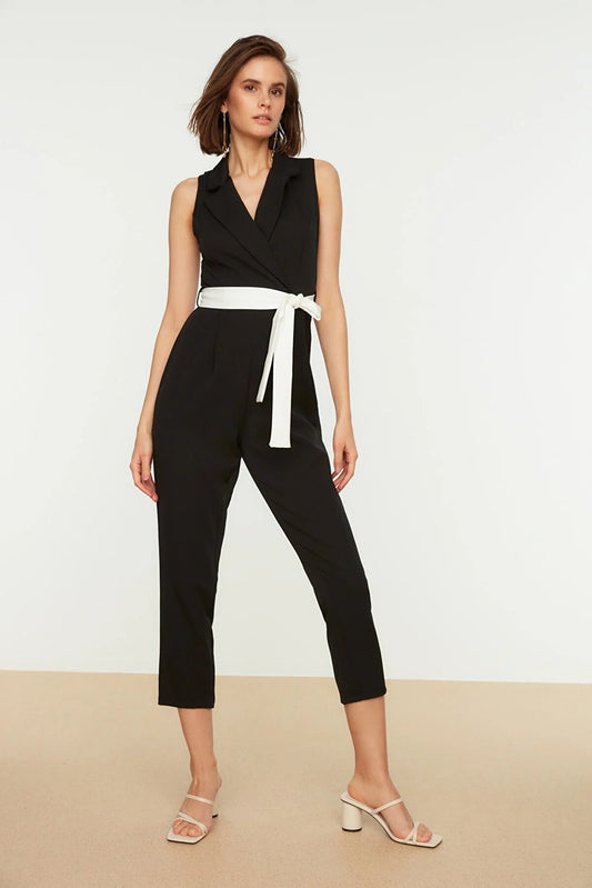 Black Belted Jumpsuit