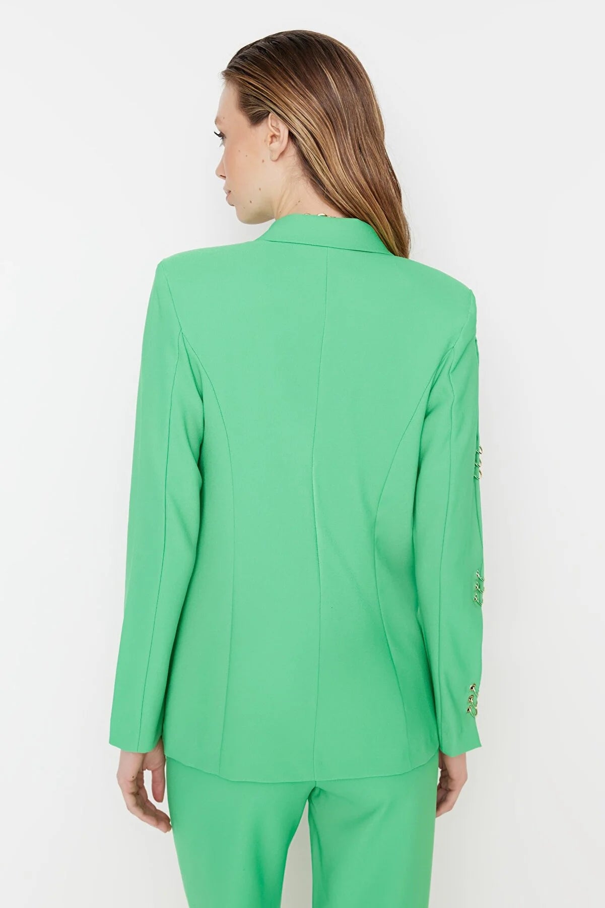 Green Accessory Detailed Jacket