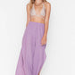 Lilac Linen Textured Slit Trousers
