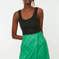 Black Corduroy Basic Knitted Singlet