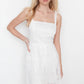 Ecru Strap Brode Dress