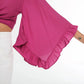 Fuchsia Flywheel Detailed Viscose Beach Blouse