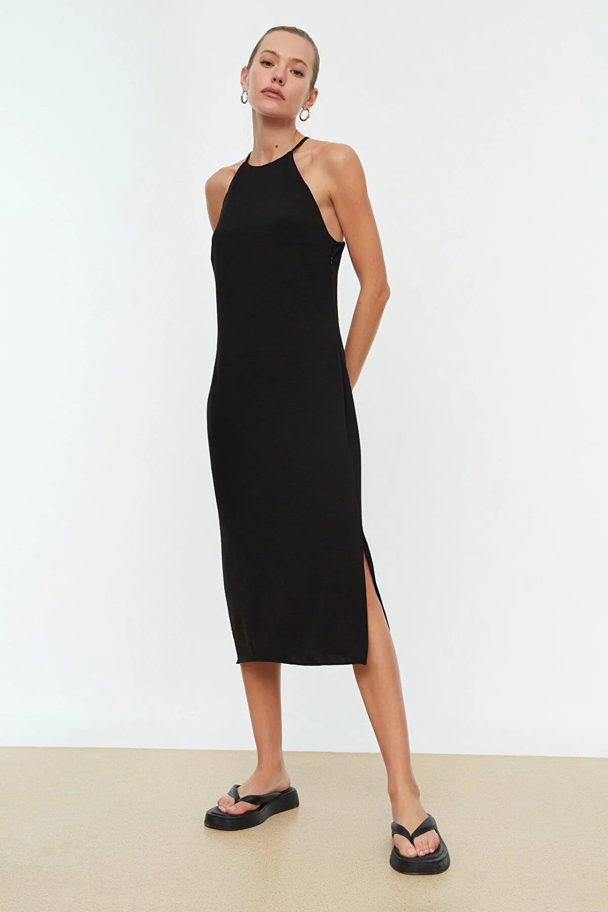 Black Halter Neck Dress